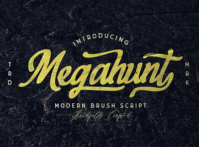 Megahunt - Brush Script Font alternates brush calligraphy casual classy elegant feminime handdrawn handlettering handwritten ligature modern script stylish whimsical