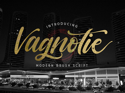 Vagnotie - Modern Brush Font calligraphy casual classy elegant feminime handdrawn handlettering handwritten ligature logotype luxury modern signature stylish whimsical