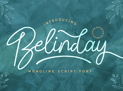 Belinday - Monoline Script Font 80s calligraphy font grunge handdrawn handlettering handwritten line logotype mono monoline retro script vintage wedding