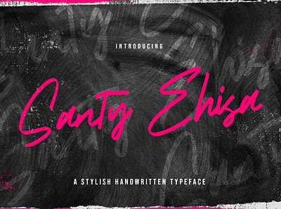 Santy Ehisa - Stylish Script Font calligraphy casual classy elegant feminime handdrawn handlettering handwritten ligature logotype luxury modern signature stylish whimsical