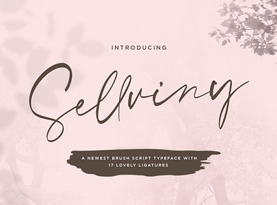 Sellviny - Handwritten Font calligraphy casual classy elegant feminime handdrawn handlettering handwritten ligature logotype luxury modern signature stylish whimsical