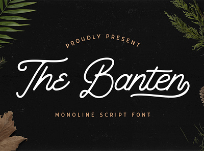 The Banten - Monoline Script Font 80s calligraphy font grunge handdrawn handlettering handwritten line logotype mono monoline retro script vintage wedding