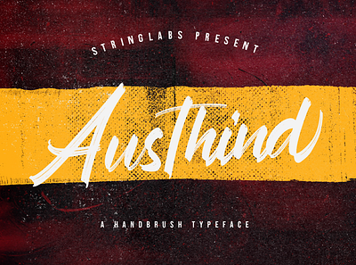 Austhind - Stylish Brush Font alternates brush calligraphy casual classy creative handdrawn handlettering handwritten ligature logotype modern stylish textured whimsical