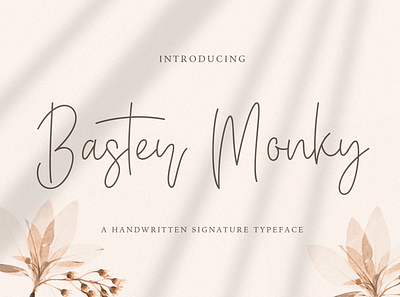 Baster Monky - Monoline Script Font calligraphy elegant font handdrawn handlettering handwritten line logotype mono monoline script thin vintage wedding