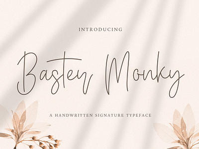 Baster Monky - Monoline Script Font calligraphy elegant font handdrawn handlettering handwritten line logotype mono monoline script thin vintage wedding