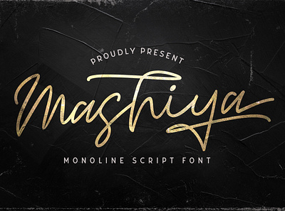 Mashiya - Monoline Script Font calligraphy elegant font handdrawn handlettering handwritten line logotype mono monoline script thin vintage wedding