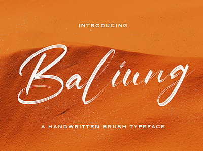 Baliung - Handwritten Font calligraphy casual classy elegant feminime handdrawn handlettering handwritten ligature logotype luxury modern signature stylish whimsical