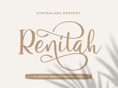 Renitah - Lovely Script Font calligraphy casual classy elegant feminime handdrawn handlettering handwritten ligature logotype luxury modern signature stylish whimsical