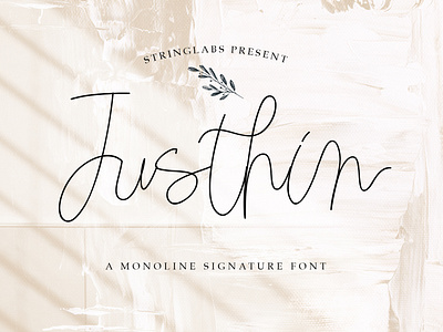 Justhin - Monoline Signature Font