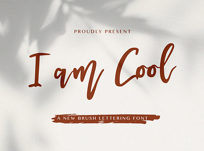 I am Cool - Brush Script Font calligraphy casual classy elegant feminime handdrawn handlettering handwritten ligature logotype luxury modern signature stylish whimsical