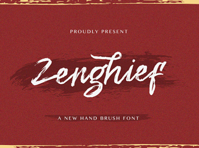 Zenghief - Hand Brush Font alternates brush calligraphy casual classy creative hand brush handdrawn handlettering handwritten ligature logotype modern stylish textured
