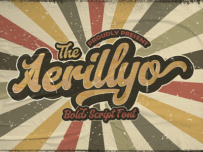 Aerillyo - Retro Bold Script Font 80s bold calligraphy classic cursive groovy handdrawn handlettering hipster lettering retro script sporty typeface vintage