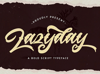 Lazyday - Bold Script Font 80s bold calligraphy classic cursive groovy handdrawn handlettering hipster lettering retro script sporty typeface vintage