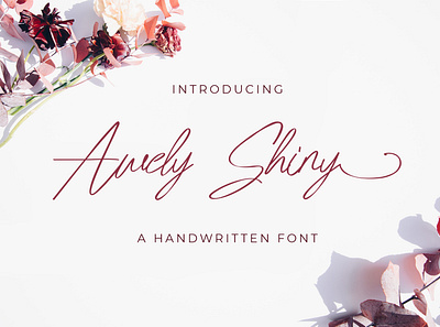 Awely Shiny - Handwritten Font calligraphy casual classy elegant feminime handdrawn handlettering handwritten ligature logotype luxury modern signature stylish whimsical