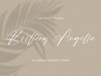 Brittany Angella - Lovely Script Font