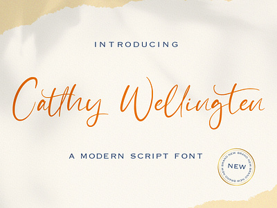 Catthy Wellingten - Modern Script Font