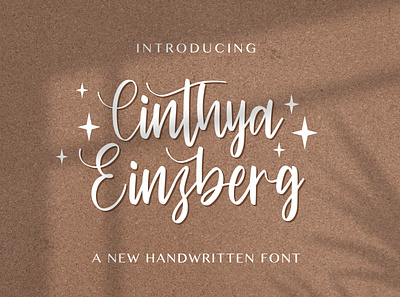 Cinthya Einzberg - Handwritten Font calligraphy casual elegant feminime handdrawn handlettering handwritten ligature logotype lovely luxury modern signature stylish whimsical