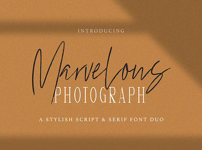 Marvelous Photograph - Font Duo calligraphy caps casual elegant feminime handdrawn handlettering handwritten ligature luxury modern serif signature stylish textured