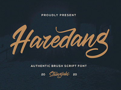 Haredang - Bold Script Font bold brush calligraphy font groovy handdrawn handlettering logotype multilingual puaencode retro script stylish vintage