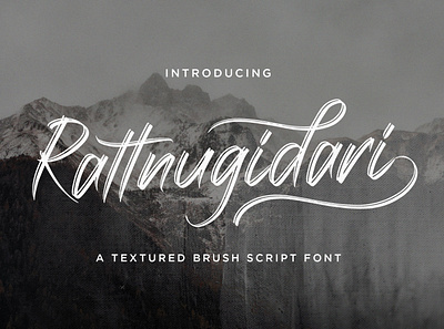 Rattnugidari - Brush Script Font bold brush calligraphy font handdrawn handlettering logotype luxury multilingual script stylish texture textured typography