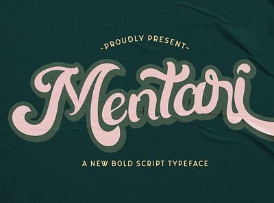 Mentari - Bold Script Font bold brush calligraphy font groovy handdrawn handlettering logotype multilingual puaencode retro script stylish vintage