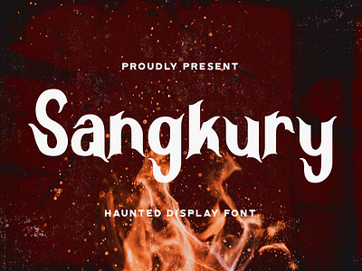 Sangkury - Haunted Display Font dingbats display. decorative ghost gothic halloween handdrawn handlettering haunted horror logotype quirky scary scream spooky