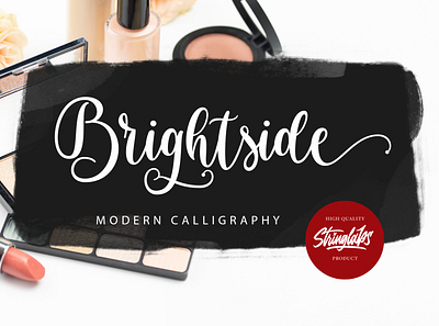 Brightside - Modern Calligraphy Font calligraphy casual elegant feminime handdrawn handlettering handwritten ligature lovely luxury modern script signature stylish whimsical