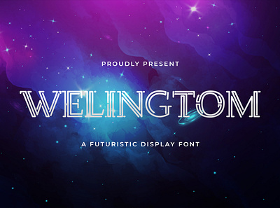 Welingtom - Futuristic Display Font abstract calligraphy conceptual decorative display font futuristic handdrawn handlettering line logotype playful sans sansserif shape