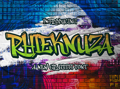 Rhieknuza - Graffiti Font abstract calligraphy conceptual decorative display font futuristic handdrawn handlettering line logotype playful sans sansserif shape