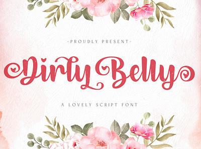 Dirly Belly - Lovely Calligraphy Font calligraphy casual elegant feminime handdrawn handlettering handwritten ligature lovely luxury modern script signature stylish whimsical