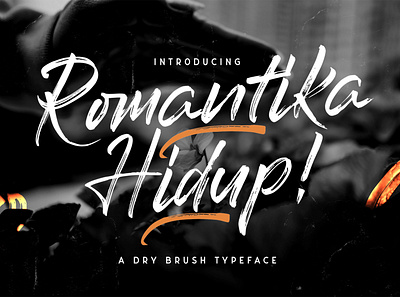 Romantika Hidup - Brush Script Font bold brush calligraphy font handdrawn handlettering logotype luxury multilingual script stylish texture textured typography