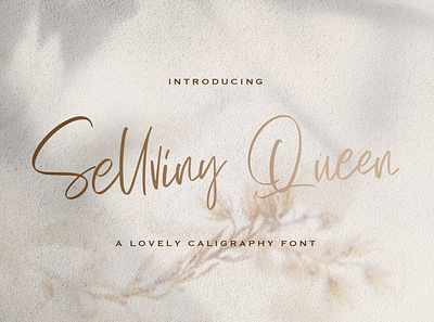 Sellviny Queen - Handwritten Font calligraphy casual elegant feminime handdrawn handlettering handwritten ligature logotype lovely luxury modern signature stylish whimsical