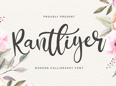 Rantliyer - Calligraphy Font calligraphy casual elegant feminime handdrawn handlettering handwritten ligature lovely luxury modern script signature stylish whimsical