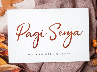 Pagi Senja - Calligraphy Font calligraphy casual elegant feminime handdrawn handlettering handwritten ligature lovely luxury modern script signature stylish whimsical