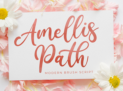 Amellis Path - Brush Script Font bold brush calligraphy font handdrawn handlettering logotype luxury multilingual script stylish texture textured typography