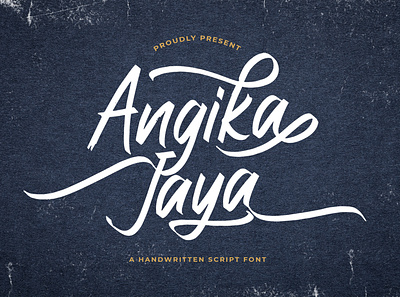 Angika Jaya - Handwritten Font bold brush calligraphy groovy handlettering handwritten lovely modern puaencode retro script stylish vintage whimsical