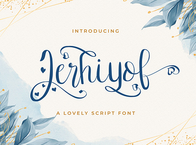 Jerhiyof - Lovely Script Font calligraphy casual elegant feminime handdrawn handlettering handwritten ligature lovely luxury modern script signature stylish whimsical