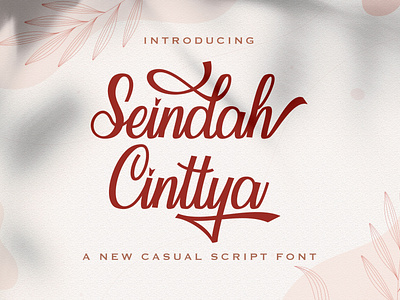 Seindah Cinttya - Casual Script Font