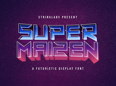 Super Maizen - Modern Futuristic Font decorative display displaysans esport futuristic logotype modern multilingual sans sansserif scifi techno typography various