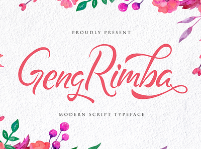 Geng Rimba - Modern Script Font bold brush calligraphy font groovy handdrawn handlettering logotype modern multilingual retro script stylish vintage