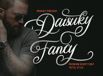 Daisuky Fancy - Tatto Script Font bold calligraphy font gothic handdrawn handlettering lettering logotype rose script stylish tatto typography vintage
