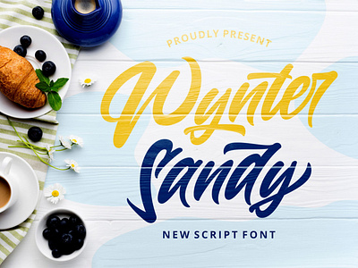 Wynter Sandy - Bold Script Font bold brush calligraphy font groovy handdrawn handlettering logotype multilingual puaencode retro script stylish vintage