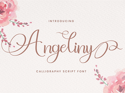 Angeliny - Calligraphy Font calligraphy casual elegant feminime handlettering handwritten lovely luxury modern puaencode script signature stylish vintage whimsical