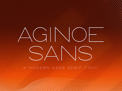 Aginoe - Modern Sans Serif Font