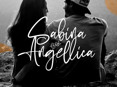 Sabina Angellica - Modern Script Font brush calligraphy elegant font handdrawn handlettering handwritten handwritting lettering logotype modern script stylish vintage whimsical