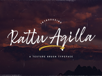 Rattu Aqilla - Textured Brush Font authentic bold brush calligraphy font handdrawn handlettering logotype luxury multilingual script stylish texture textured typography