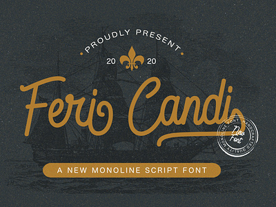 Feri Candi - Monoline Script Font