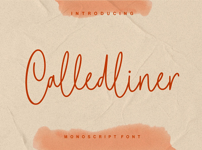 Calledliner - Handwritten Font calligraphy font handdrawn handlettering handwritten handwritting latin letter logotype modern monoline monoscript script signature typography