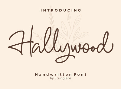 Hallywood - Handwritten Font calligraphy font handdrawn handlettering handwritten handwritting letter logotype modern otf script signature ttf typography woff