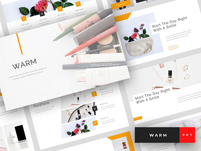 Warm - Beauty & Cosmetics PowerPoint Template agency beauty business company cosmetics fashion modern powerpoint powerpoint template presentation product branding product design